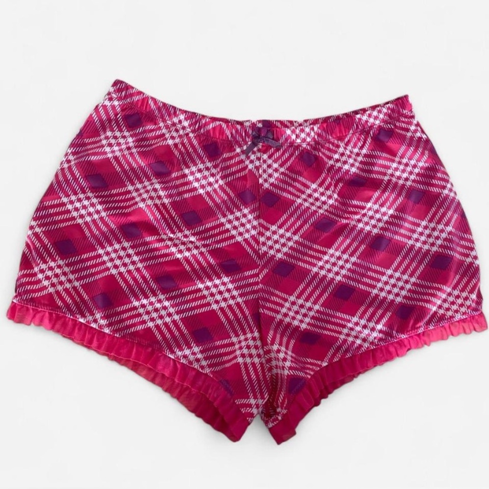 Pink Plaid Sleep Shorts